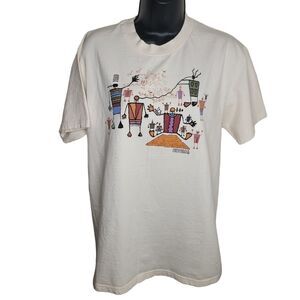 Nancy Lenches 1998 Native American Cave Painting t-shirt size Medium